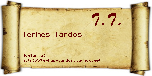 Terhes Tardos névjegykártya